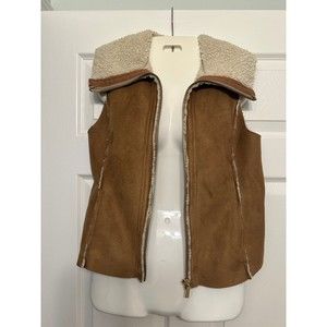 Michael kors suede and shearling vest small